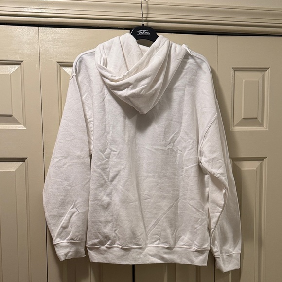 #23 Jersey White and Blue Sweatshirt with Hood - Picture 3 of 3